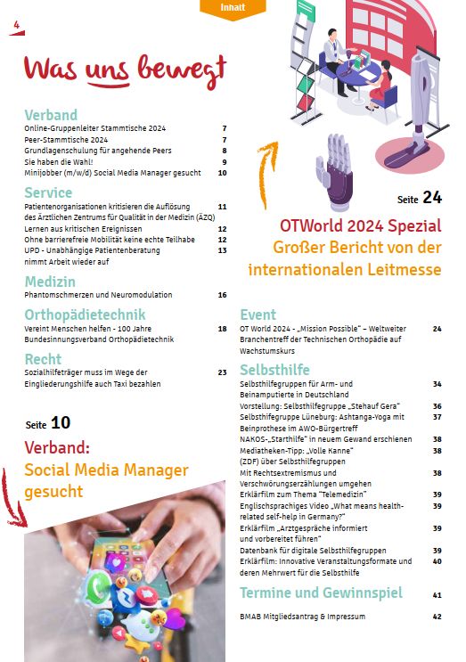 Amputee 2024/2 Inhaltsverzeichnis